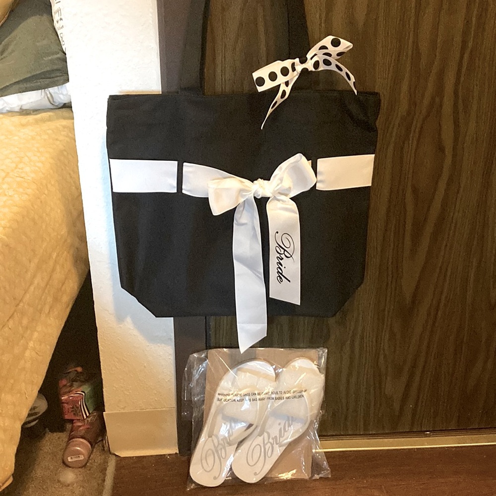 Matching Bride bag and sandals